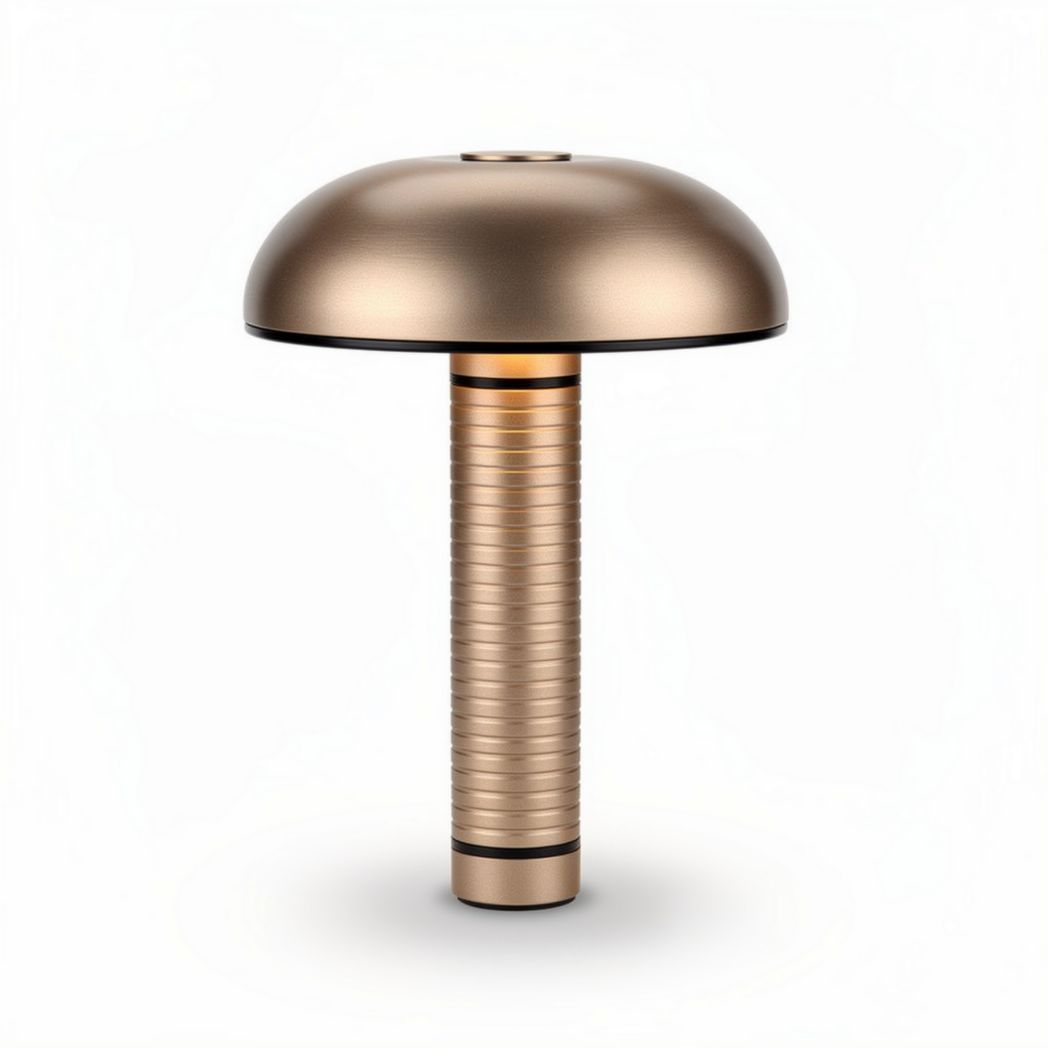 Lampe de table en métal doré avec base cylindrique design moderne 20 x 20 x 30cm