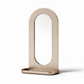 Miroir de table en métal doré avec étagère de rangement 20 x 10 x 30cm