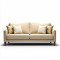 Canapé convertible gris 200 x 90 x 85cm avec coussins décoratifs en tissu doux