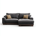 Canapé en tissu beige avec coussins décoratifs dimensions 200 x 90 x 85cm